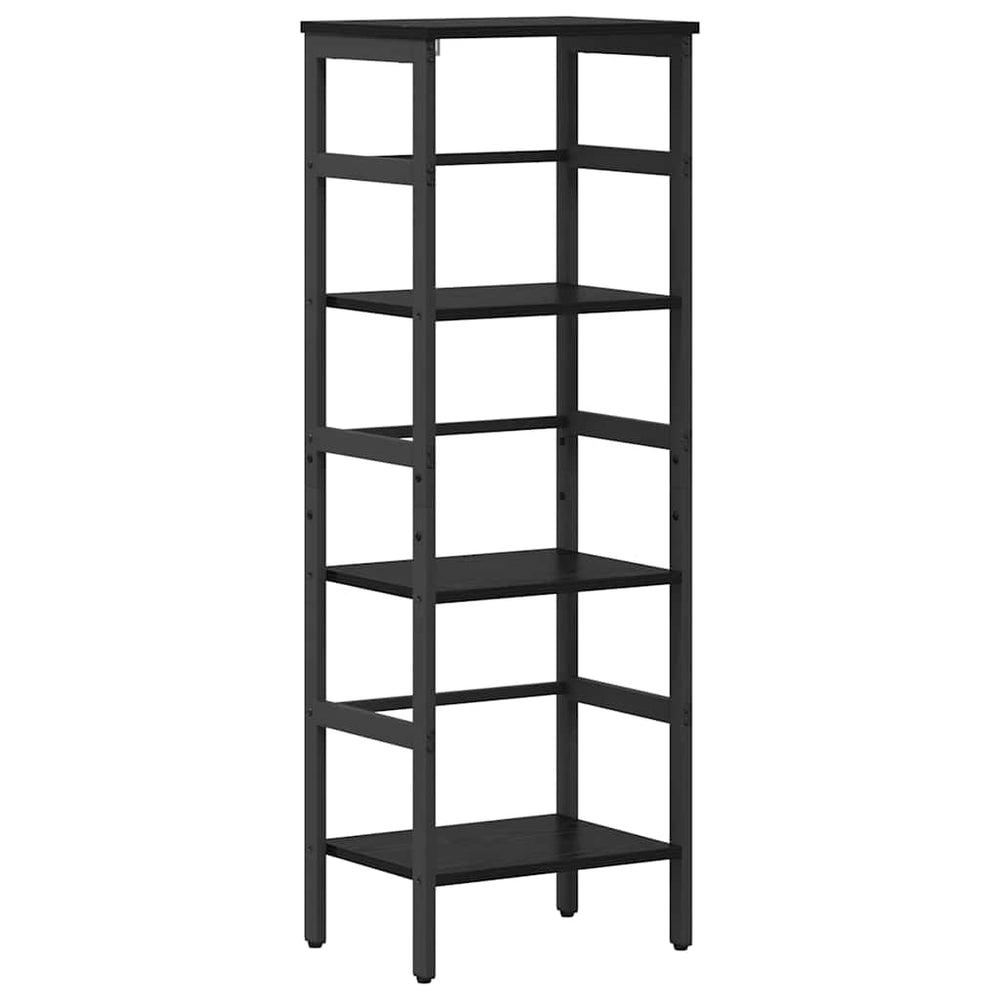 Bücherregal Schwarz Eichen-Optik, 115cm hoch