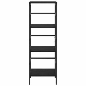 Bücherregal Schwarz Eichen-Optik, 115cm hoch