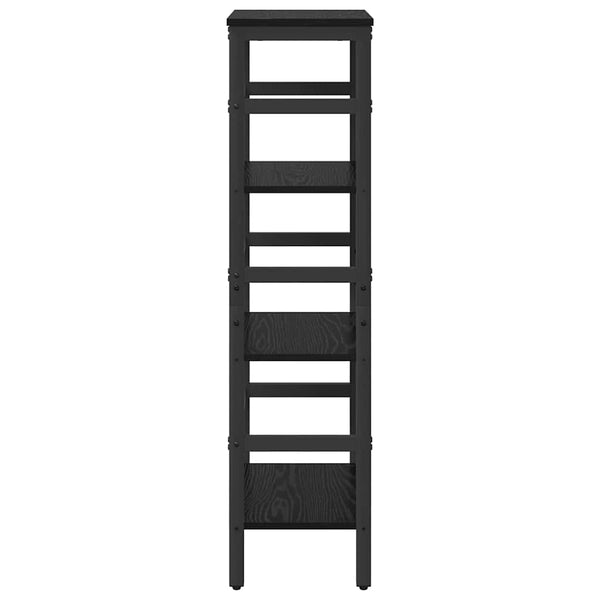 Bücherregal Schwarz Eichen-Optik, 115cm hoch