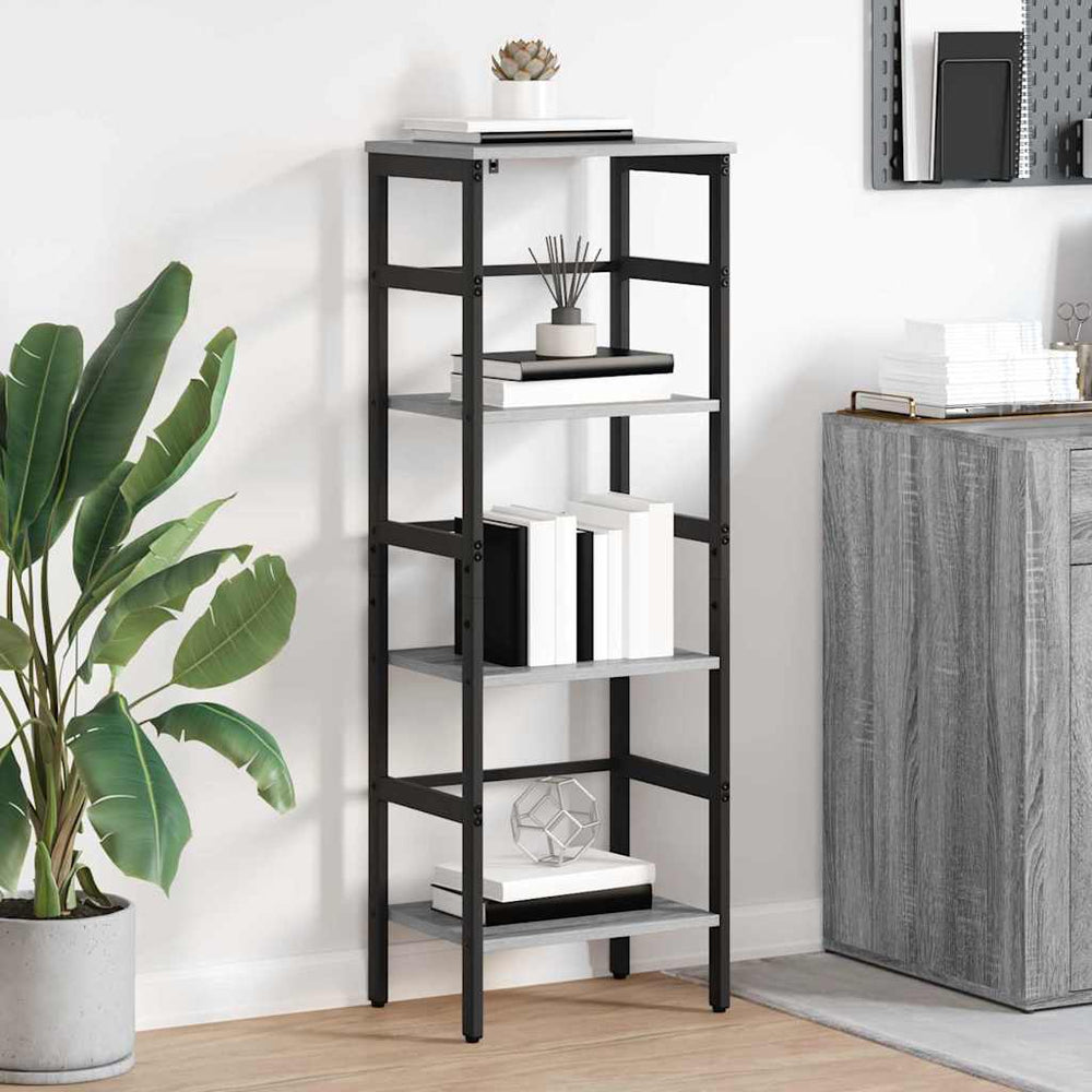 Bücherregal Sonoma Grau 40x29,5x115cm