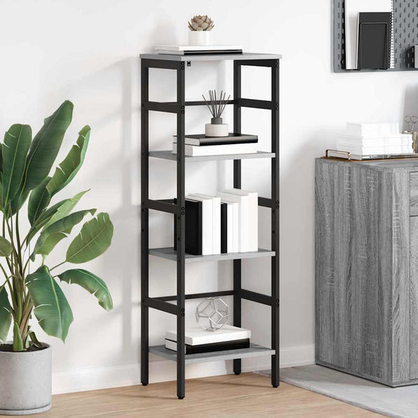 Bücherregal Sonoma Grau 40x29,5x115cm