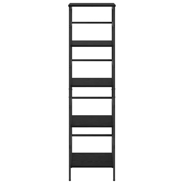 Schwarzes Bücherregal Eichen-Optik