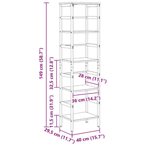 Bücherregal Geräucherte Eiche 149cm