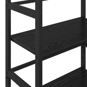 Bücherregal Schwarz Eichen-Optik