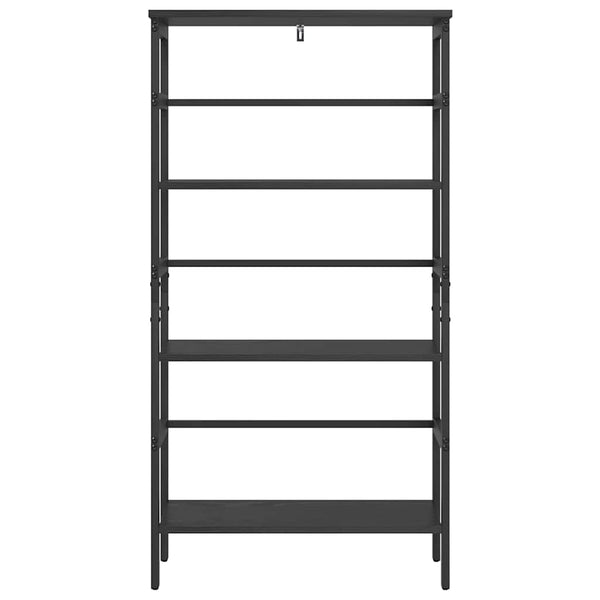 Bücherregal Schwarz Eichen-Optik