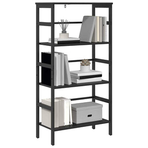 Bücherregal Schwarz Eichen-Optik