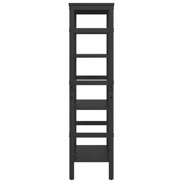 Bücherregal Schwarz Eichen-Optik