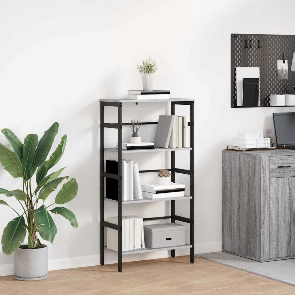 Bücherregal Sonoma Grau 60x29,5x115cm