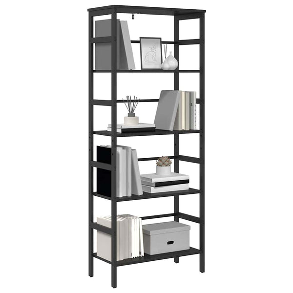 Bücherregal Schwarz Eichenoptik