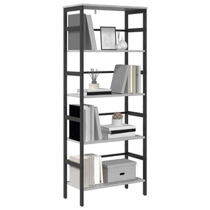 Graues Bücherregal Sonoma, 60 cm