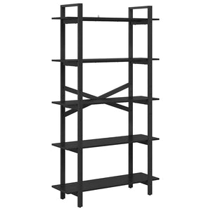 Bücherregal Schwarz Eichen-Optik 100cm