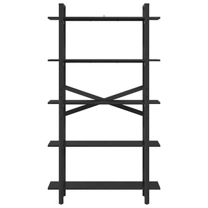 Bücherregal Schwarz Eichen-Optik 100cm