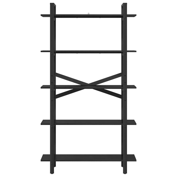 Bücherregal Schwarz Eichen-Optik 100cm