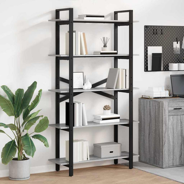 Graues Bücherregal Sonoma, 100 cm