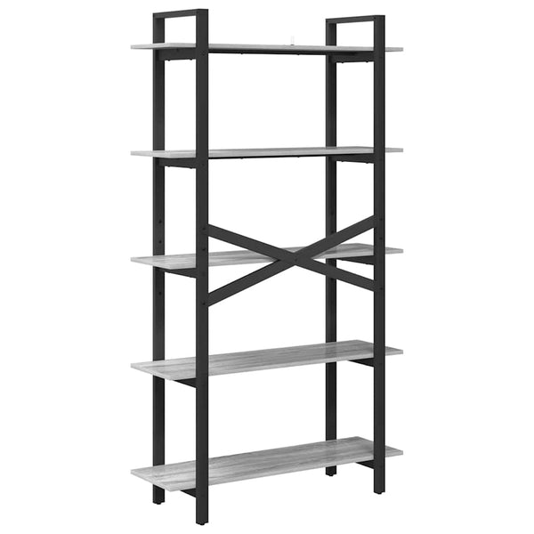 Graues Bücherregal Sonoma, 100 cm