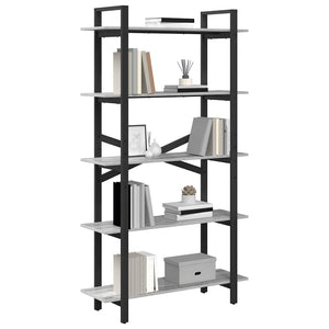 Graues Bücherregal Sonoma, 100 cm