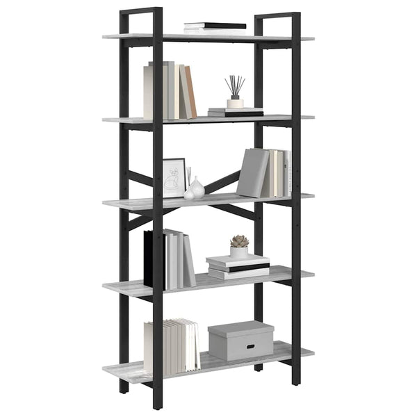 Graues Bücherregal Sonoma, 100 cm