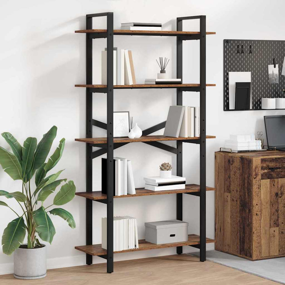 Bücherregal Altholz 100x33,5x178 cm