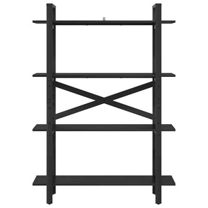 Bücherregal Schwarz Eichenoptik 100x140 cm