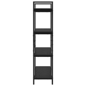 Bücherregal Schwarz Eichenoptik 100x140 cm