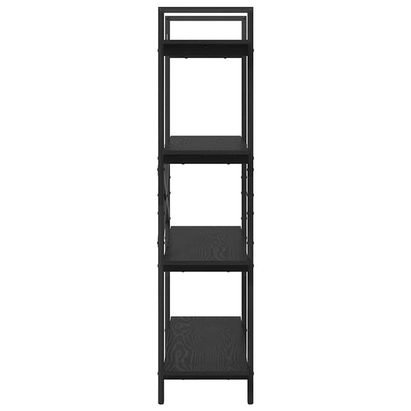Bücherregal Schwarz Eichenoptik 100x140 cm
