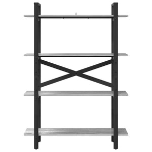 Graues Bücherregal Sonoma, 100 cm