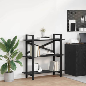 Bücherregal Schwarz Eiche 100 cm