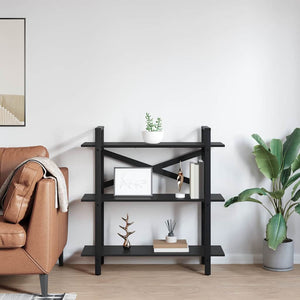 Bücherregal Schwarz Eiche 100 cm