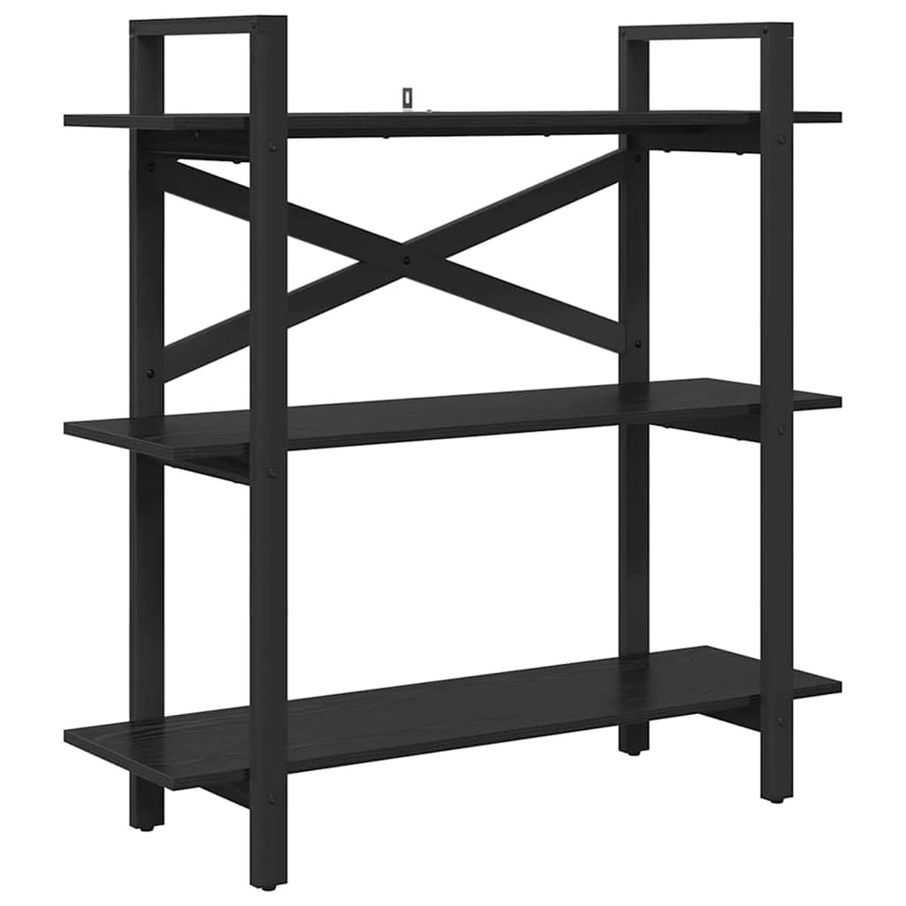 Bücherregal Schwarz Eiche 100 cm