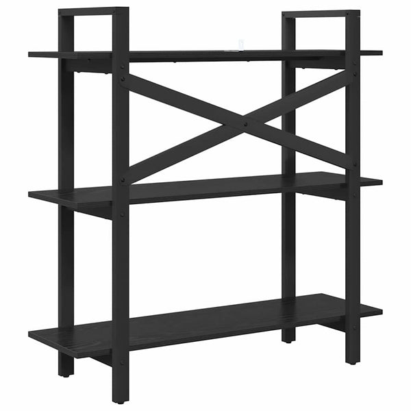 Bücherregal Schwarz Eiche 100 cm