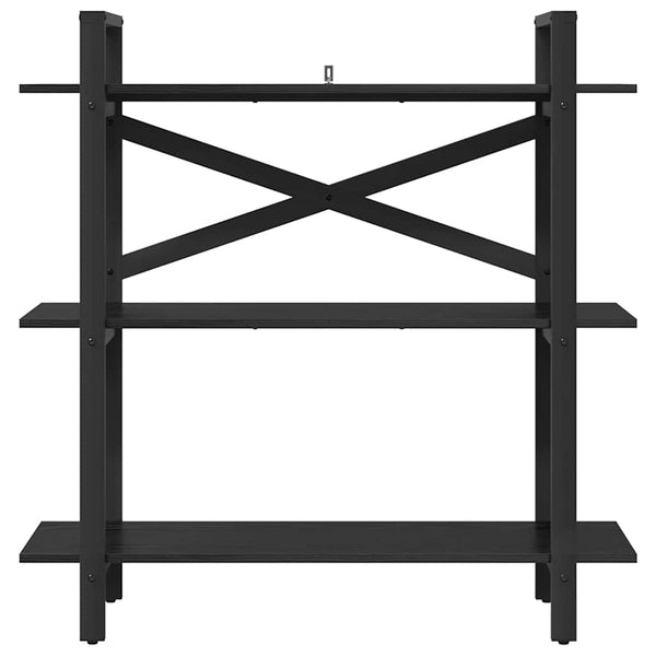 Bücherregal Schwarz Eiche 100 cm