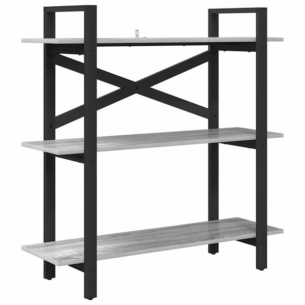 Bücherregal Grau Sonoma 100 cm