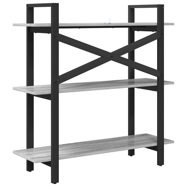 Bücherregal Grau Sonoma 100 cm