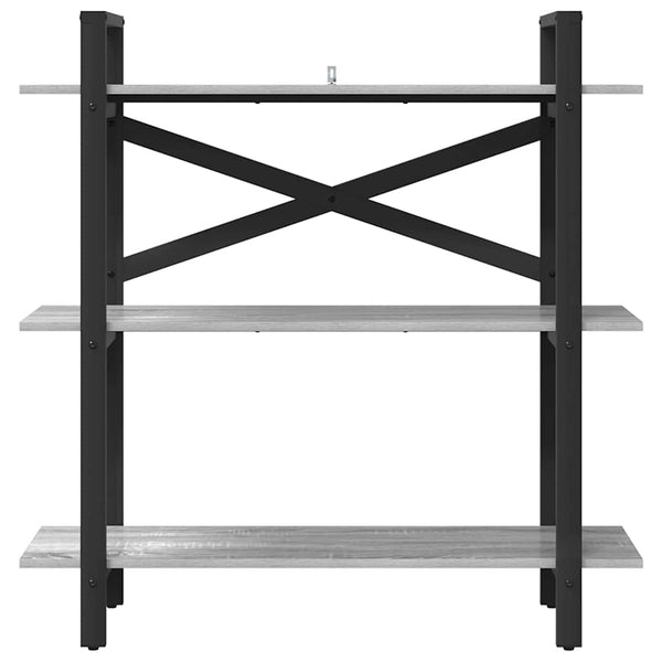 Bücherregal Grau Sonoma 100 cm