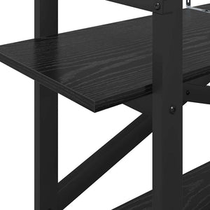 Bücherregal Schwarz Eichenoptik, 100 cm