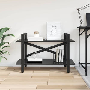 Bücherregal Schwarz Eichenoptik, 100 cm