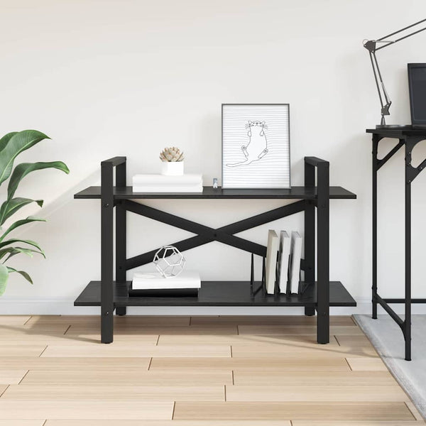 Bücherregal Schwarz Eichenoptik, 100 cm