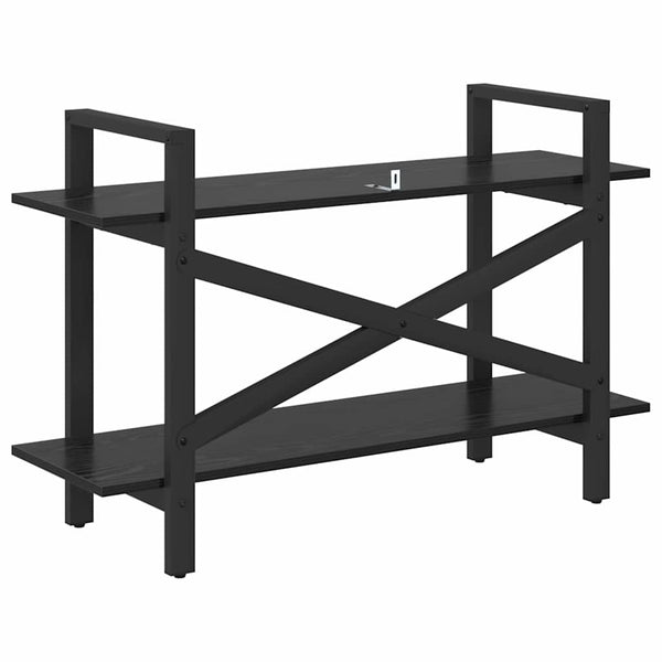 Bücherregal Schwarz Eichenoptik, 100 cm