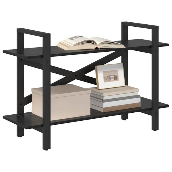 Bücherregal Schwarz Eichenoptik, 100 cm