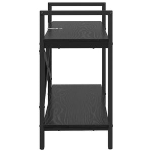 Bücherregal Schwarz Eichenoptik, 100 cm