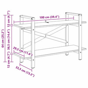 Bücherregal Sonoma Eiche 100 cm