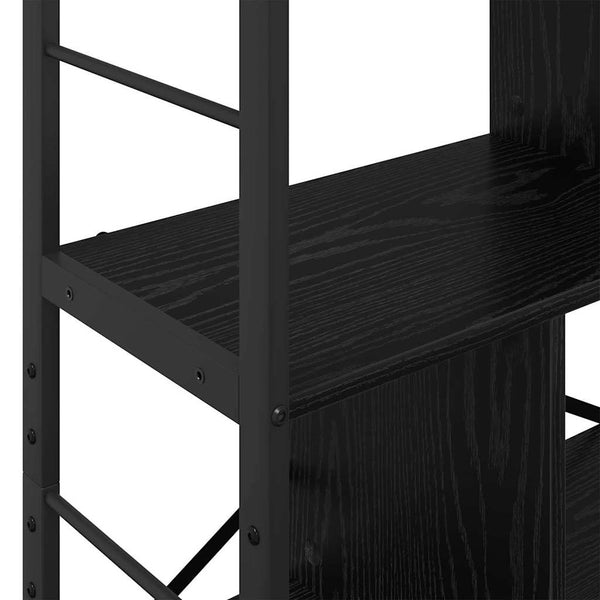 Bücherregal Schwarz Eichenoptik 156cm
