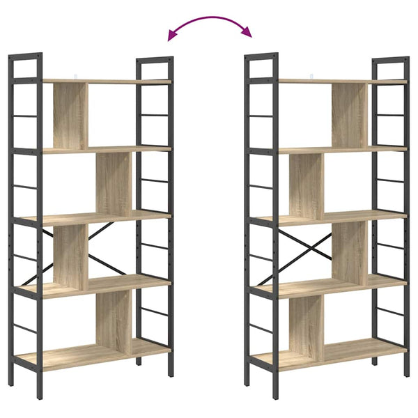 Bücherregal Sonoma Eiche 75x30x156 cm