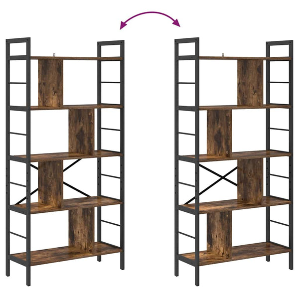 Bücherregal Geräucherte Eiche 75x30x156 cm
