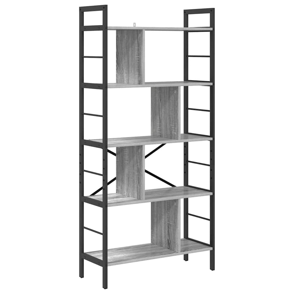 Bücherregal Sonoma Grau 75x30x156cm