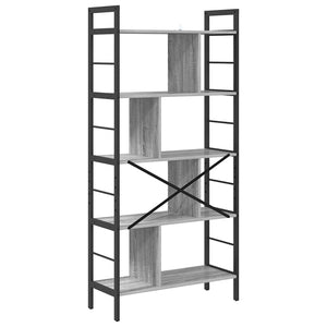 Bücherregal Sonoma Grau 75x30x156cm