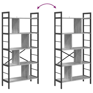 Bücherregal Sonoma Grau 75x30x156cm