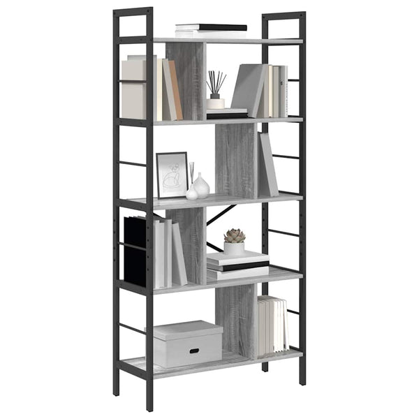 Bücherregal Sonoma Grau 75x30x156cm