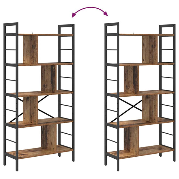 Bücherregal Altholz 75x30x156 cm