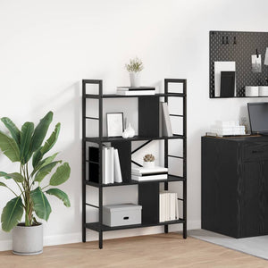 Bücherregal Schwarz Eichen-Optik